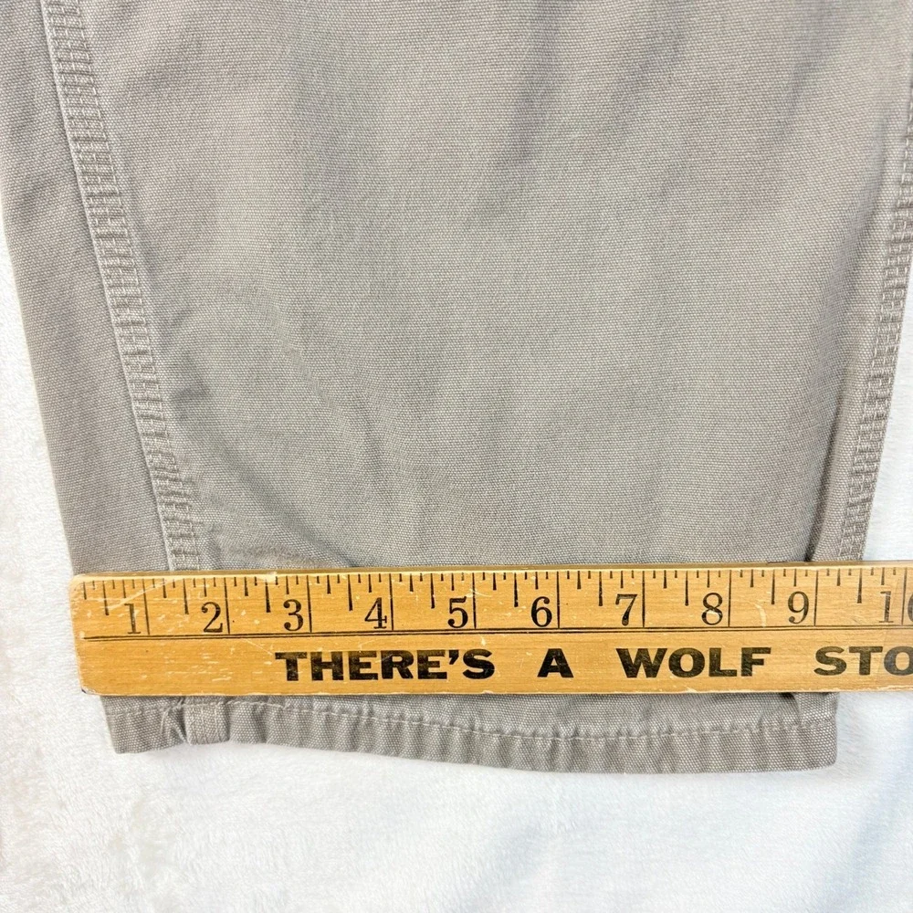Carhartt Pants Men Sz 38x34‎ B159-MUS Mushroom Tan Canvas Carpenter Work Loose